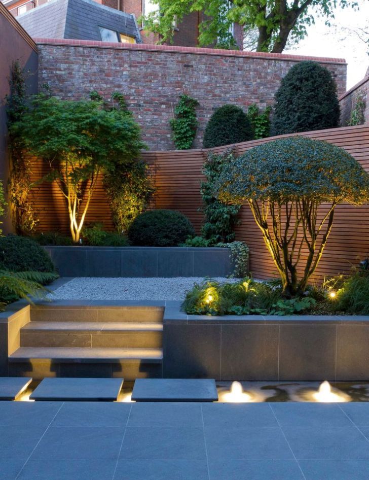 30 Diy Lighting Ideas At Night Yard Landscape With Outdoor Lights Gowritter Design Modern Landscaping Modern Landscape Lighting, Contemporary Garden Lighting Ideas