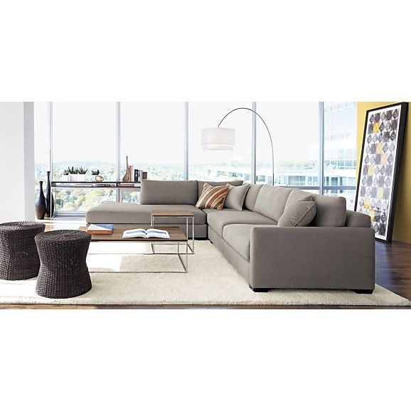 Meryl Arc Nickel Floor Lamp With White Shade Reviews Crate And Barrel Sofa Lamps Living Room Home Meryl Arc Nickel Floor Lamp With White, Floor Lamps Behind Sectional Sofas