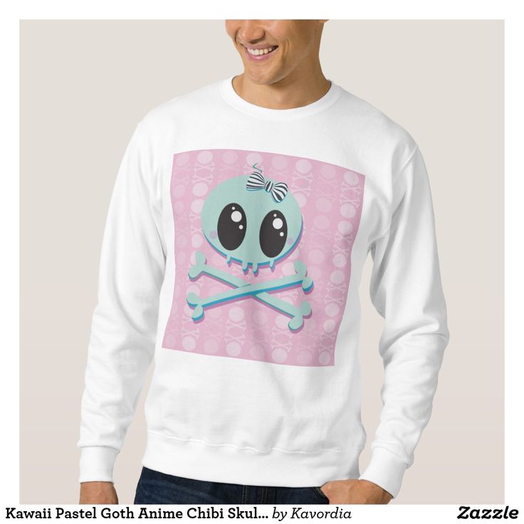 Kawaii Pastel Goth Anime Chibi Skull Baby Sweatshirt
