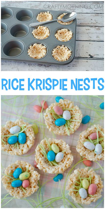 Lovely Easter Dinner Party Ideas Part - 10: Rice Krispie Nests - Such A Cute Easter Treat/dessert Idea For The Kids!