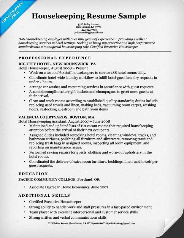 Más de 25 ideas increíbles sobre Hotel housekeeping jobs en - sample housekeeping resume Más de 25 ideas increíbles sobre Hotel housekeeping jobs en - sample housekeeping resume