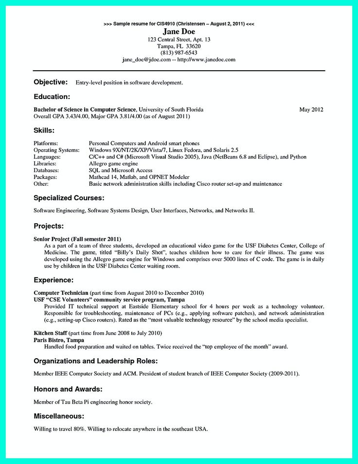2695 best Resume Sample Template And Format images on Pinterest