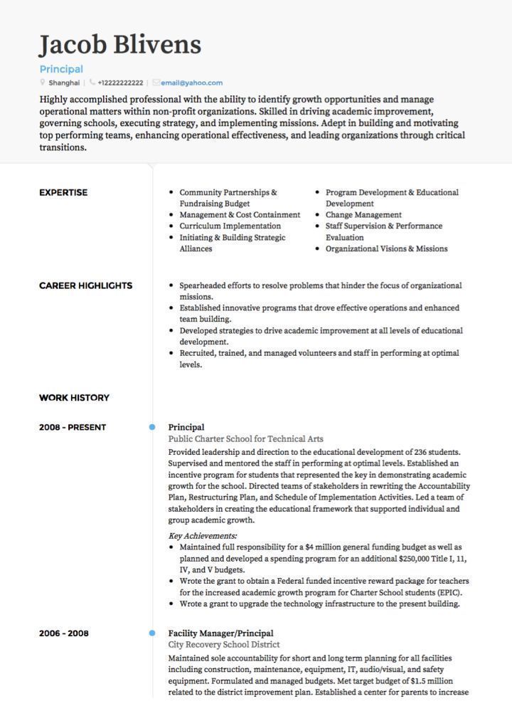a teacher resume examples