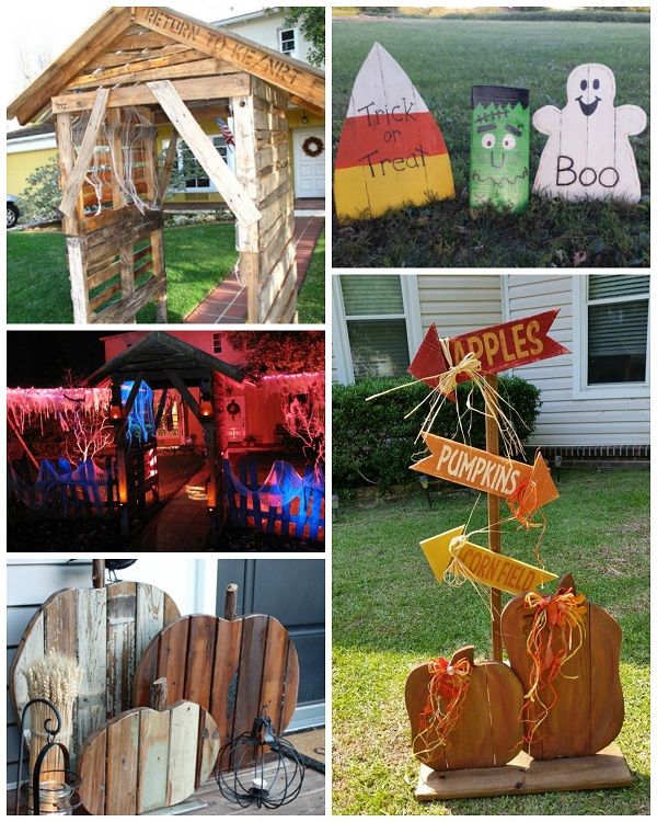 best halloween wood pallet decorations
