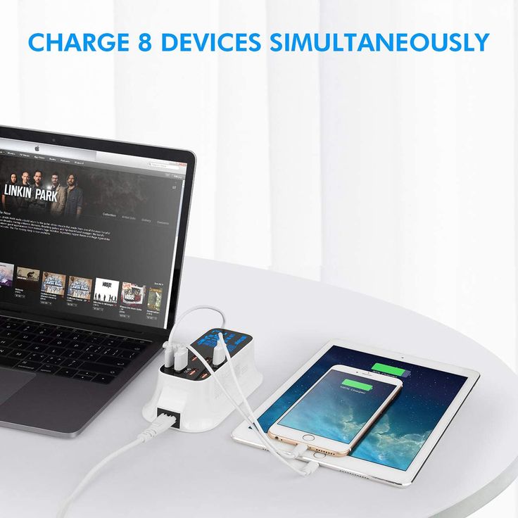 Multiple USB Charger 8-Port Desktop Charging Station with Quick Charge 3.0 USB Port Tablet and More Type C Port and LCD Display for Smart Phones Multiple USB Charger 8-Port Desktop Charging Station with Quick Charge 3.0 USB Port Tablet and More Type C Port and LCD Display for Smart Phones