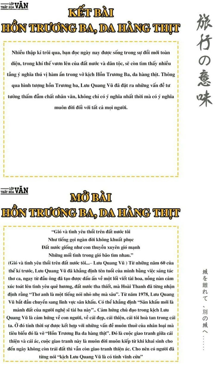 ?Mở & Kết Bài ?Hồn Trương Ba , Da Hàng Thịt | Văn Chương, Học Tập, Giáo Dục