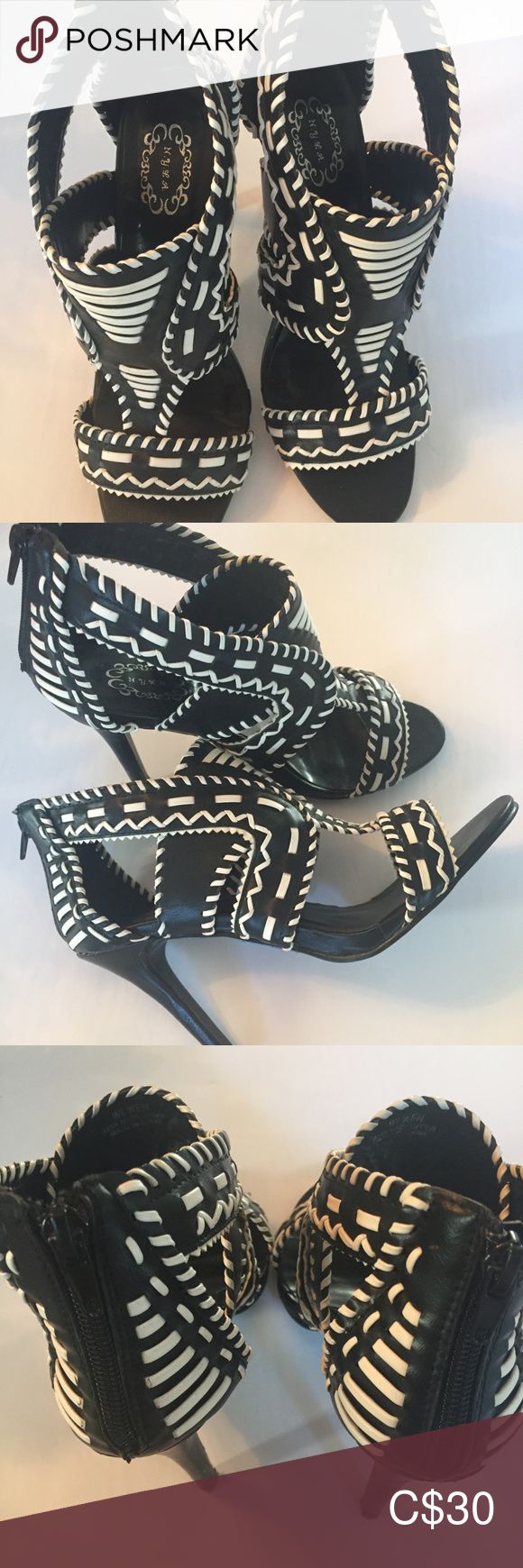 half black half white heels