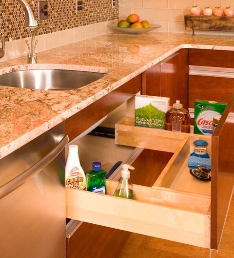 Take Advantage Of E Under The Kitchen Sink With This U Shaped Take Advantage Of E Under The Kitchen Sink With This U Shaped Storage Solution It Allows You To Keep Counter Clean And
