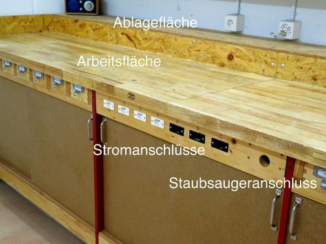 Der Werkbank ist das zentrale Element in meiner Werkstatt. In meinem Fall habe i...