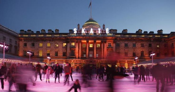 London Building On The Strand Famous For Its Ice Rink London Building On The Strand Famous For Its Ice Rink