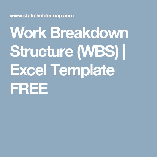 Work Breakdown Structure (WBS) Excel Template FREE Project - work breakdown structure template Work Breakdown Structure (WBS) Excel Template FREE Project - work breakdown structure template