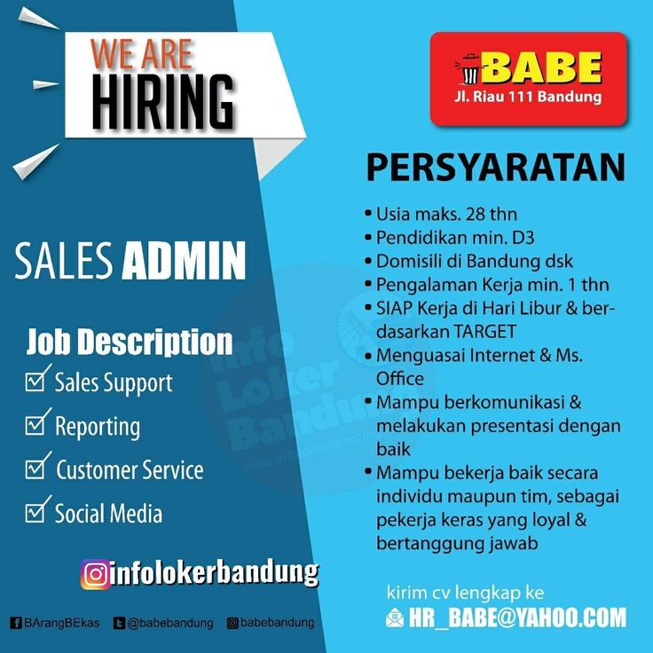 Lowongan Kerja Sales Admin Barang Bekas Bandung Maret 2020 Infolokerbandung Com Pendidikan Komunikasi Liburan