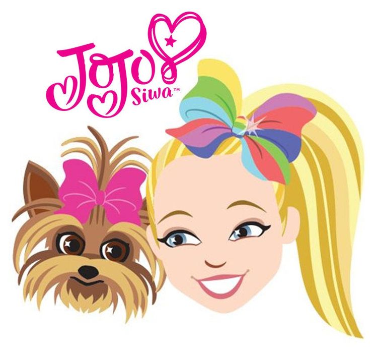 JoJo Siwa and Bow Bow Iron On Transfer 5" x 5" for LIGHT Colored Fabric
