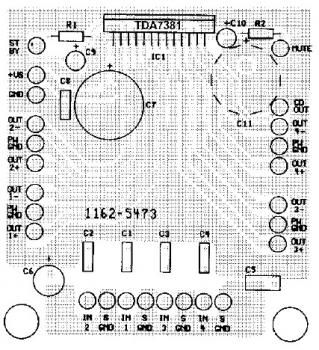 tda7831 4x25w quad audio amplifier schematic diagram electronicstda7831 4x25w quad audio amplifier schematic diagram