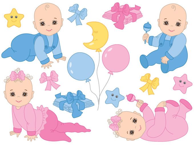70 OFF SALE Baby Clipart Digital Vector Baby Girl, Baby