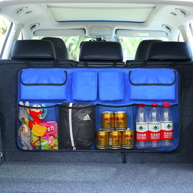 Universal Auto Car Organizer Trunk Rear Back Seat Storage Bag Mesh Net Pocket