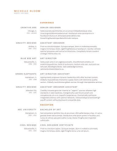 great design resumes
