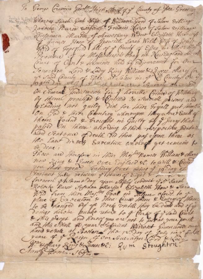 Salem witch trials essays