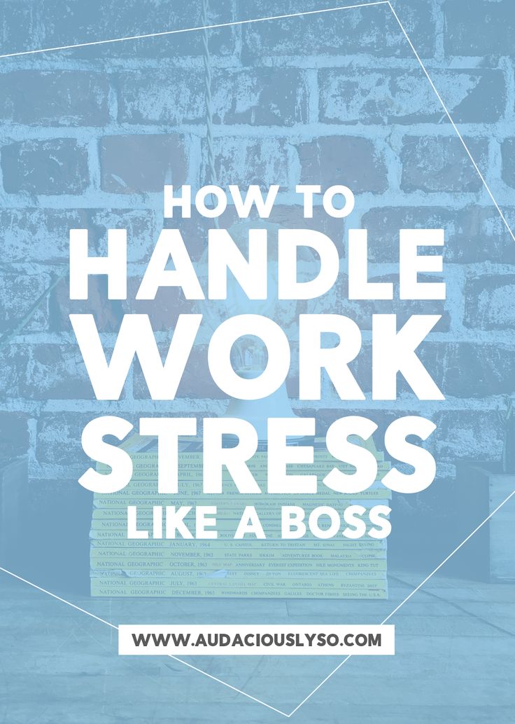 how to handle stress at work pdf