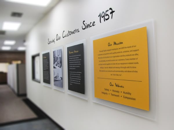 custom design corporate history wall for caterpillar offices ... custom design corporate history wall for caterpillar offices ...