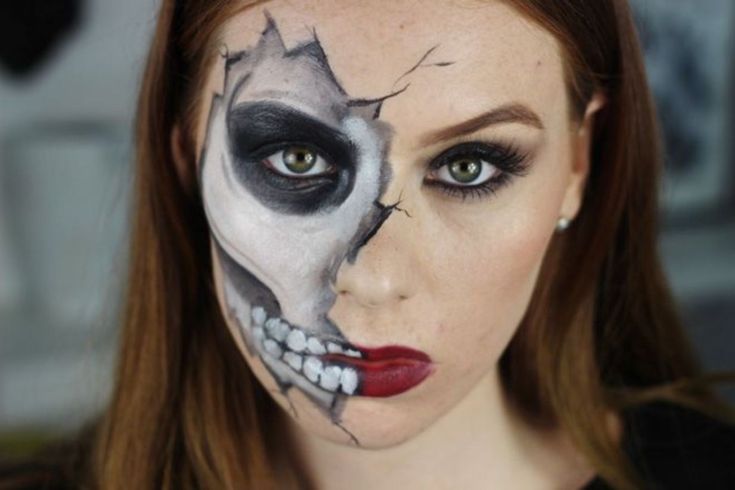 Pretty But Easy Halloween Makeup Look For Women 01