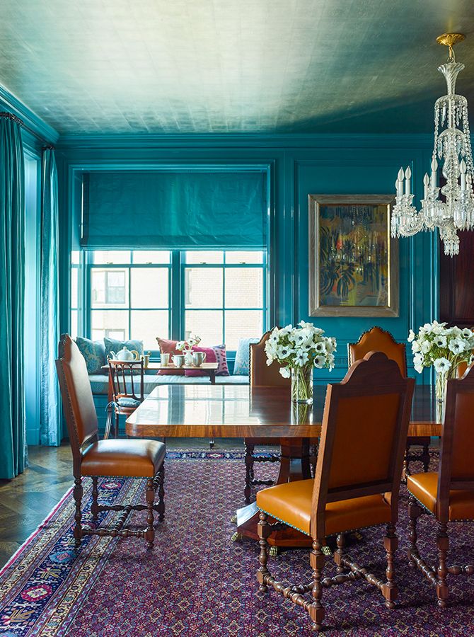 Turquoise Dining Room With Matching Tea Paper Ceiling Portfolio Beauteous Turquoise Dining Room Design Inspiration Turquoise Dining Room With Matching Tea Paper Ceiling Portfolio Fascinating Turquoise Dining Room Design Ideas