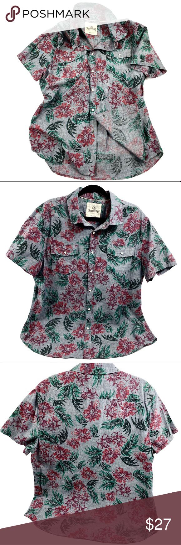 Roebuck & Co. HawaiianShirt Men's Sz XL | Casual button down shirts, Casual shirts for men, Casual shirts Roebuck & Co. HawaiianShirt Men's Sz XL | Casual button down shirts, Casual shirts for men, Casual shirts
