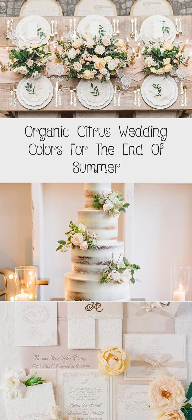 Organic Citrus Wedding Colors for the End of Summer
