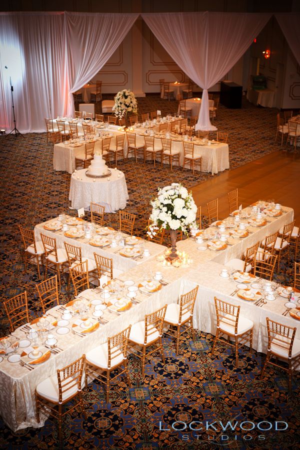 wedding reception tables