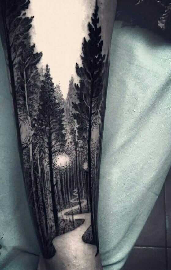 Start of sleeve number two | Tattoos | Bosque tatuaje, Tatuaje de niño, Tatuajes para hombres