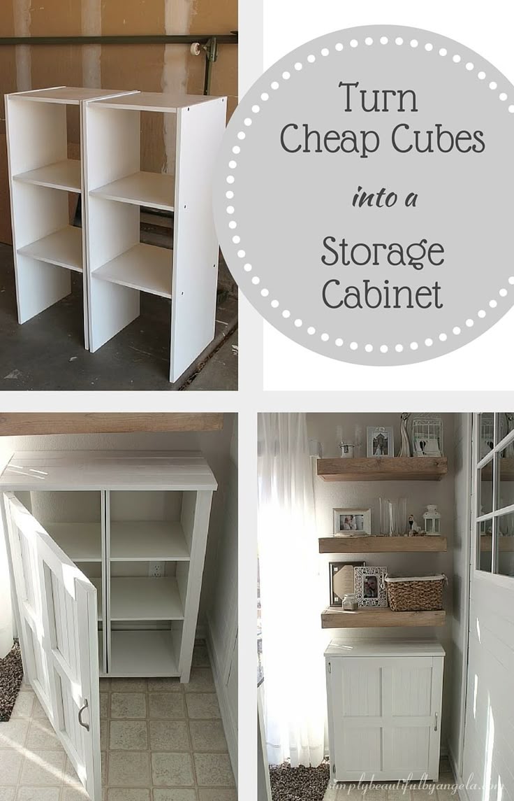 Best 20 Storage Cabinets Ideas On Pinterest Garage Diy Simply Beautiful By Angela Diy Storage Cabinet Using Cube Units