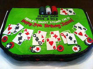 Edible Sheet Cake Topper Blackjack Edible Sheet Cake Topper Blackjack