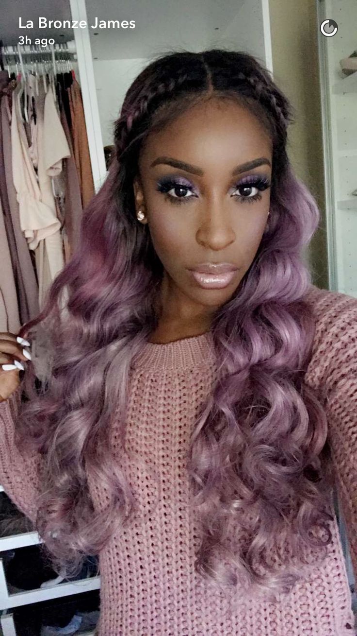 Dark Skin Girls With Purple Hair Google Search Popular Hair Color Girl With Purple Hair Hair Color For Dark Skin