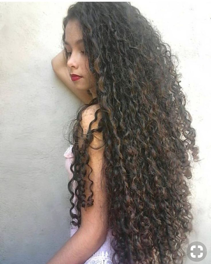 Belly shower long hair curly