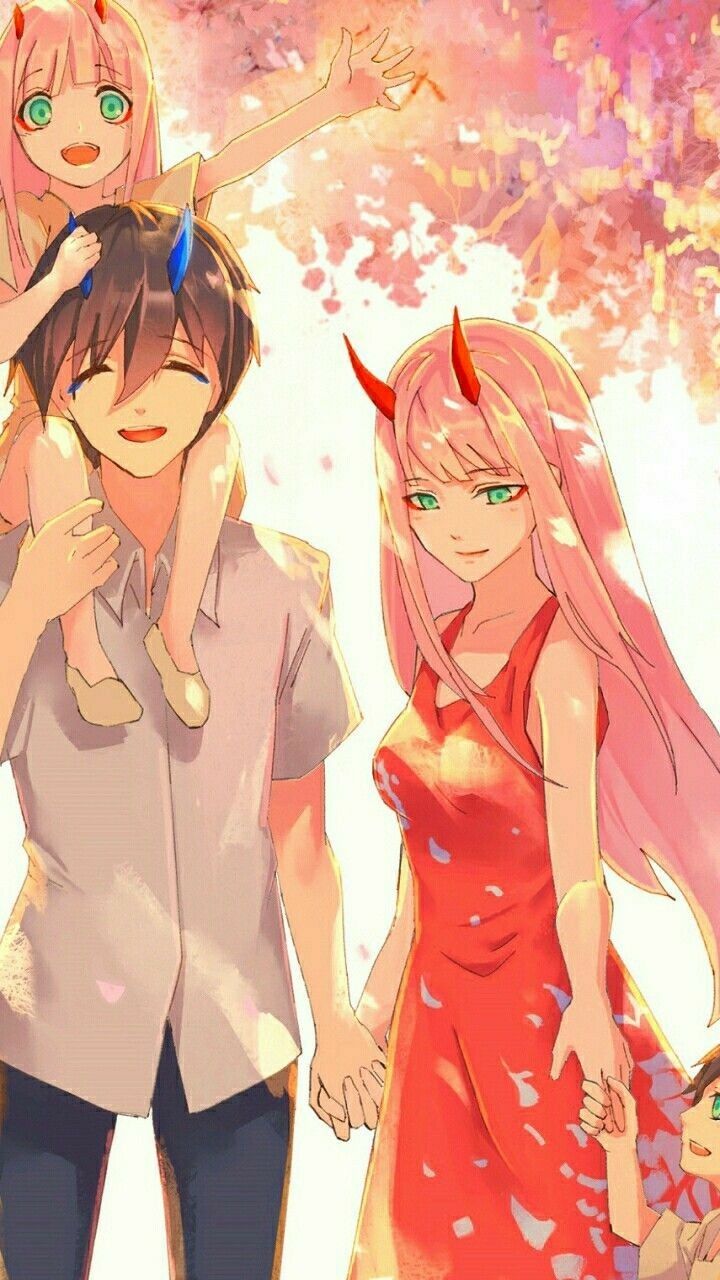 720x1280 Hiro And Zero Two Love Anime Couple Hug Art Wallpaper Darling In The Franxx Anime Art Wallpaper