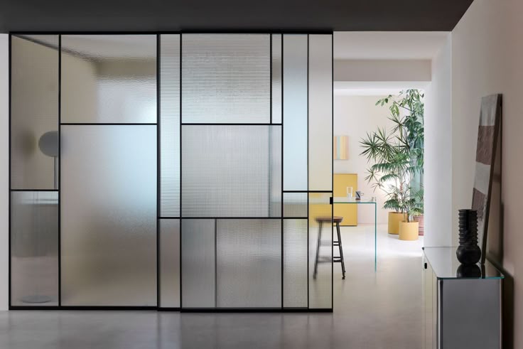 Mampara divisoria de vidrio SHERAZADE SLIDE PATCHWORK By Glas Italia en