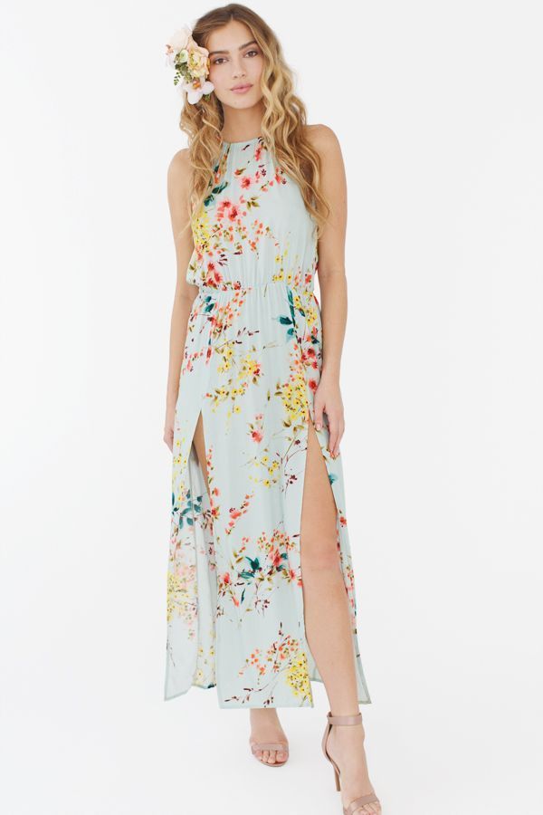 Mint Watercolor Floral Maxi Modest Dress Church Dresses Dresses For Church Modest Bridesmaids Dr Modest Maxi Dress Cute Maxi Dress Short Sleeve Maxi Dresses