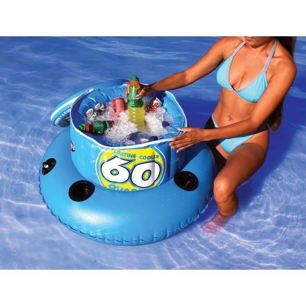 Inflatable Floating Drink Cooler With Cup Holders Inflatable Floating Drink Cooler With Cup Holders