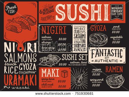 The 25+ best Sushi menu ideas on Pinterest Mr sushi menu, Sushi - menu design template The 25+ best Sushi menu ideas on Pinterest Mr sushi menu, Sushi - menu design template
