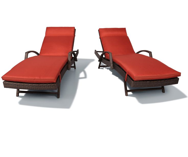 Ulax Furniture 2 Pack Adjustable Outdoor Patio Rattan Wicker Chaise Lounge Chair Set With Outdoor Chaise Lounge Chair Wicker, Ulax Outdoor Furniture