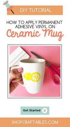 How To Prepare the Surface of a Ceramic Mug and Apply an Adhesive Vinyl Decal