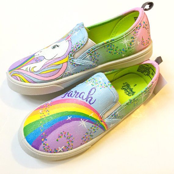 unicorn shoes - unicorn gift - unicorn birthday party - unicorn rainbow birthday...