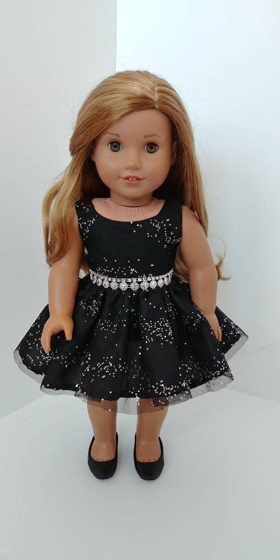 Handmade Doll Clothes fits 18/" American Girl PINK SATIN DRESS NECKLACE /& SHOES