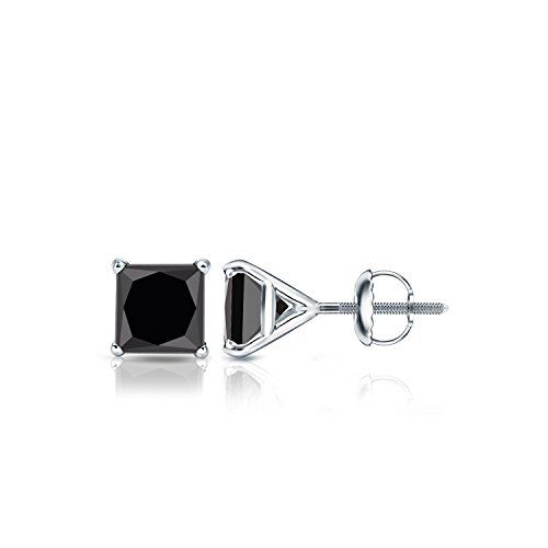 41 Best Black Diamond Earrings Princess Cut Images On Pinterest Black Diamond Jewelry White Gold 14k Princess Cut 4
