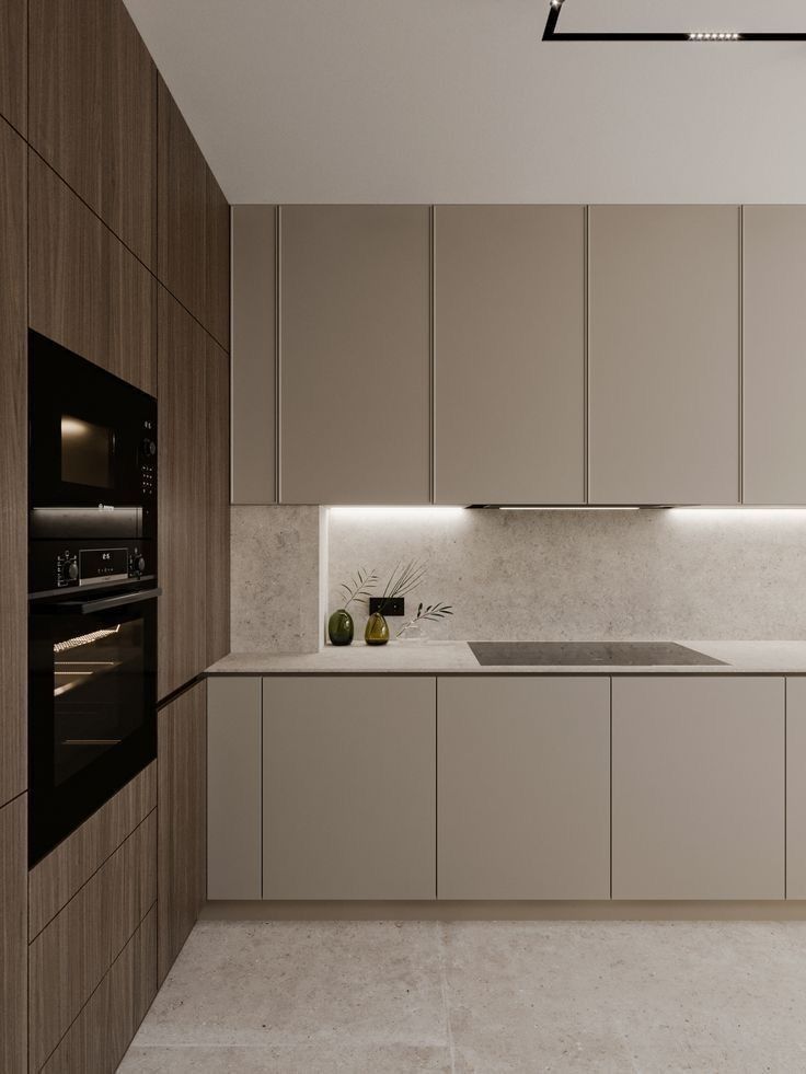 Modern Small Open Plan Kitchen Living Room