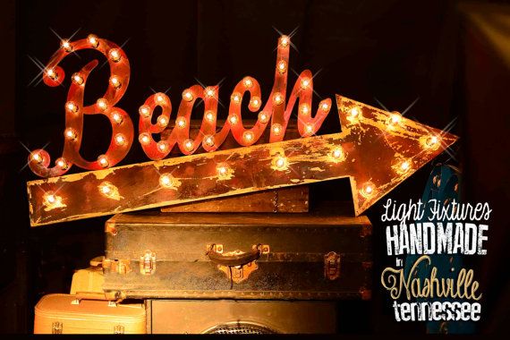 beach marquee sign lighted metal marquee sign marquee light marquee lighted letter