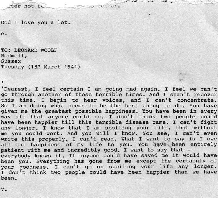 Virginia Woolf Suicide Note Virginia Woolfu0027s letter suicide note - consulting cover letters Virginia Woolf Suicide Note Virginia Woolfu0027s letter suicide note - consulting cover letters
