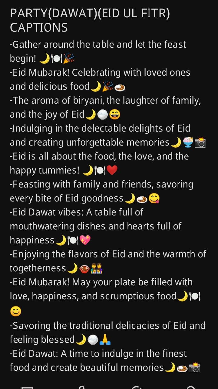 Party dawat Eid UL Fitr captions In 2024 Party dawat Eid UL Fitr captions In 2024