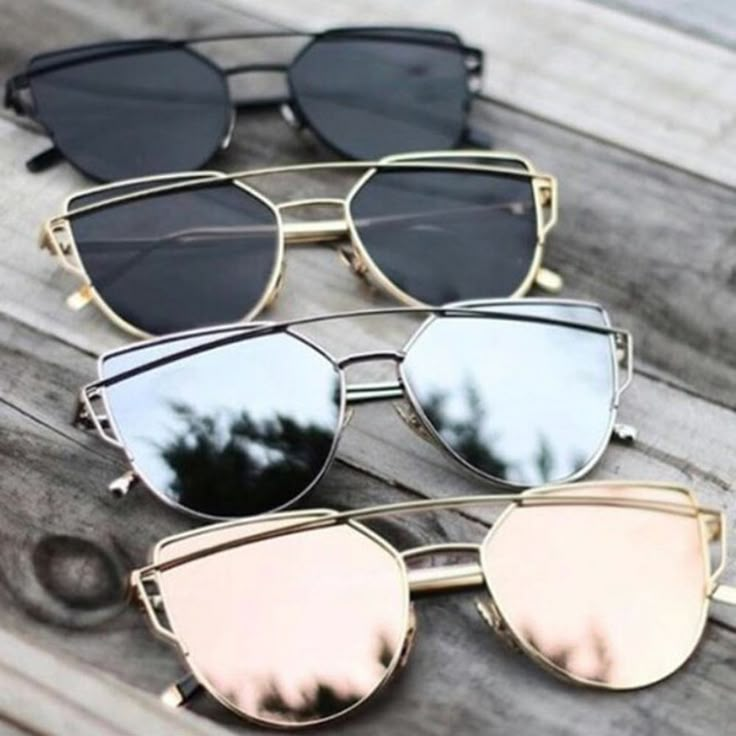 Cheap Designer Cateye Mirrored Lenses Oversized Sunglasses Reflective Mirror - 2018 Classic Summer Trend Trending www.GlamantiBeauty.com Shoes, Instagram, Accessories, Polyvore, Accessorize, Accesories, Cute Sunglasses, Armband, Mirrored Sunglasses