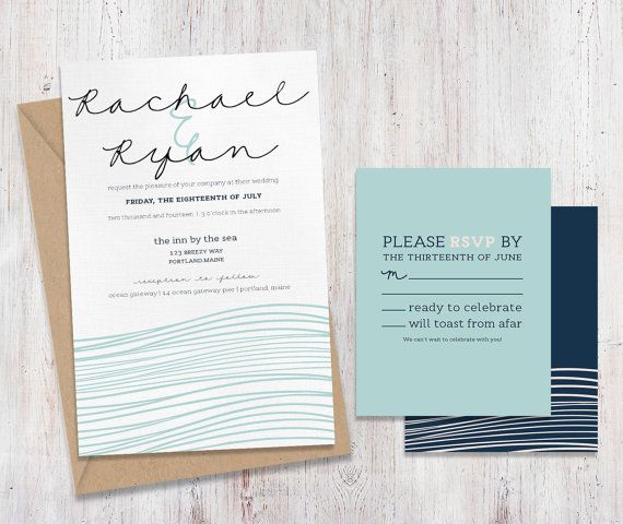 8 Best Beach Invitation Images On Pinterest Wedding Coastal Ocean Beach Wedding Invitations